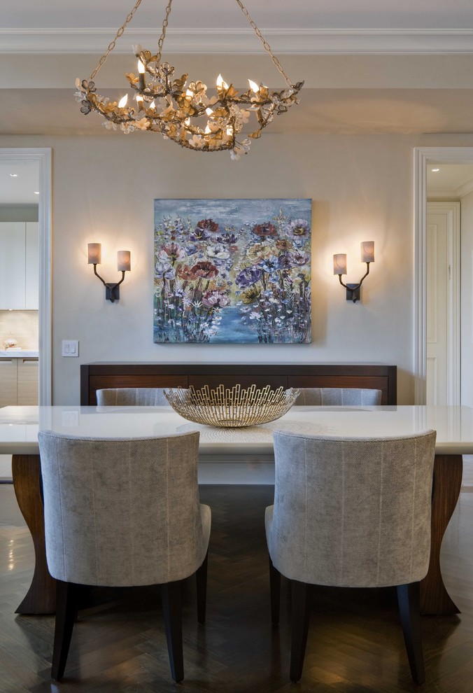 Elegant Dining Tables Dining Room Contemporary with Branch Chandelier Crown Molding