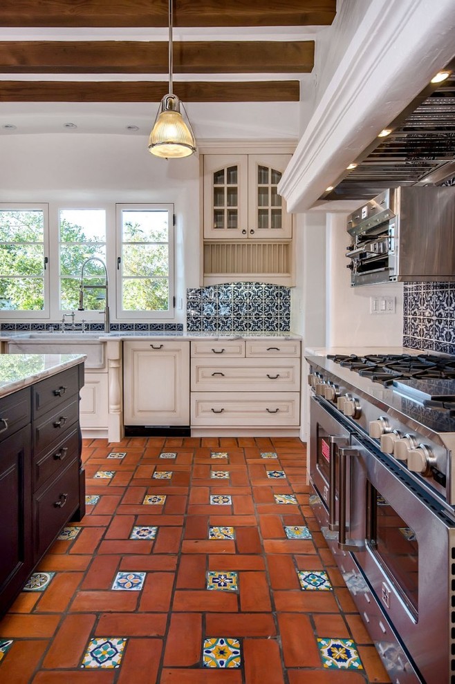 Elegant Kitchen Designs Kitchen Mediterranean with Apron Sink Casement Windows