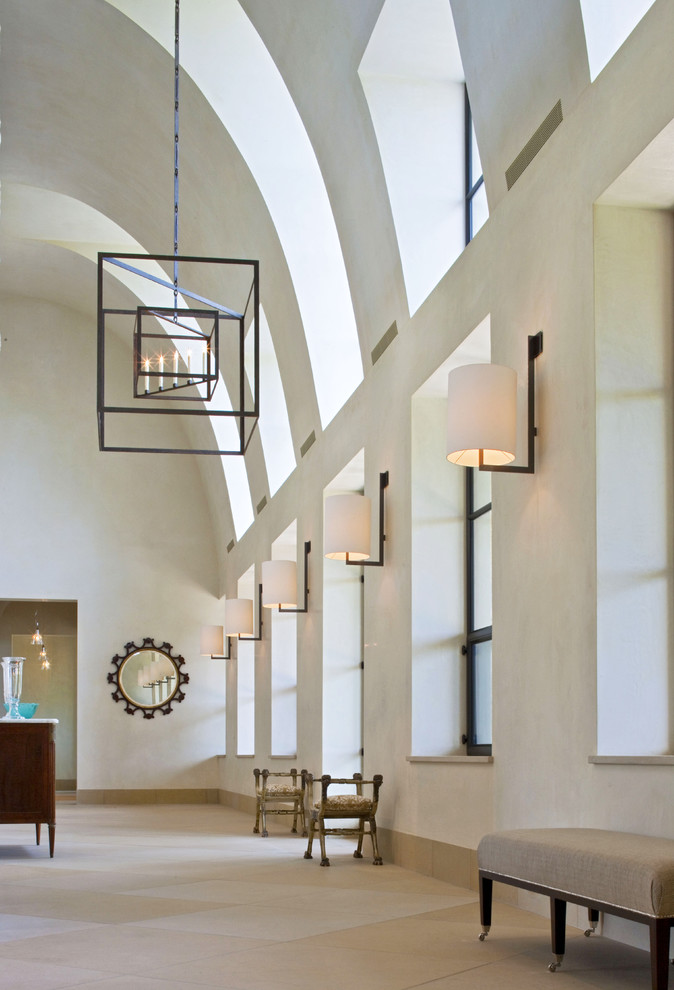 Elegant Wall Sconces Entry Contemporary with Arch Ceiling Barrel Ceiling