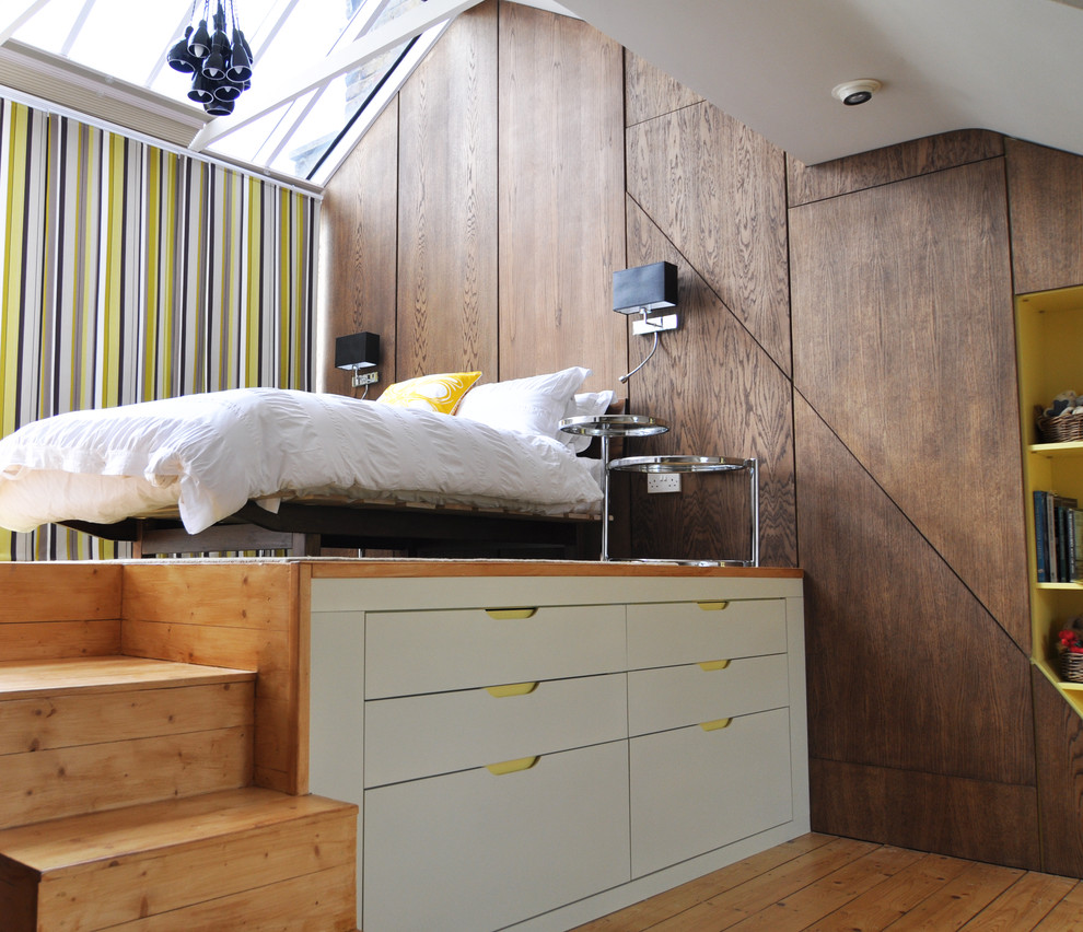 Elevated Platform Bed Bedroom Contemporary with Bedroom Ideas for Teen