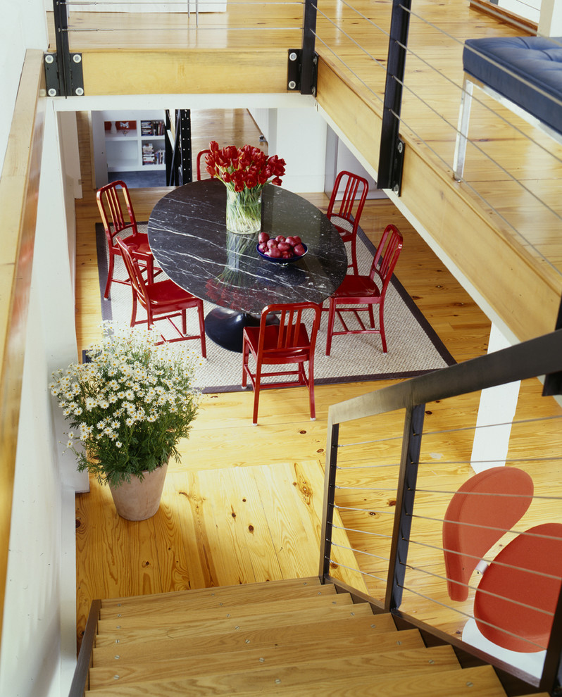 Emeco Navy Chair Dining Room Farmhouse with Bridge Cable Railing Catwalk