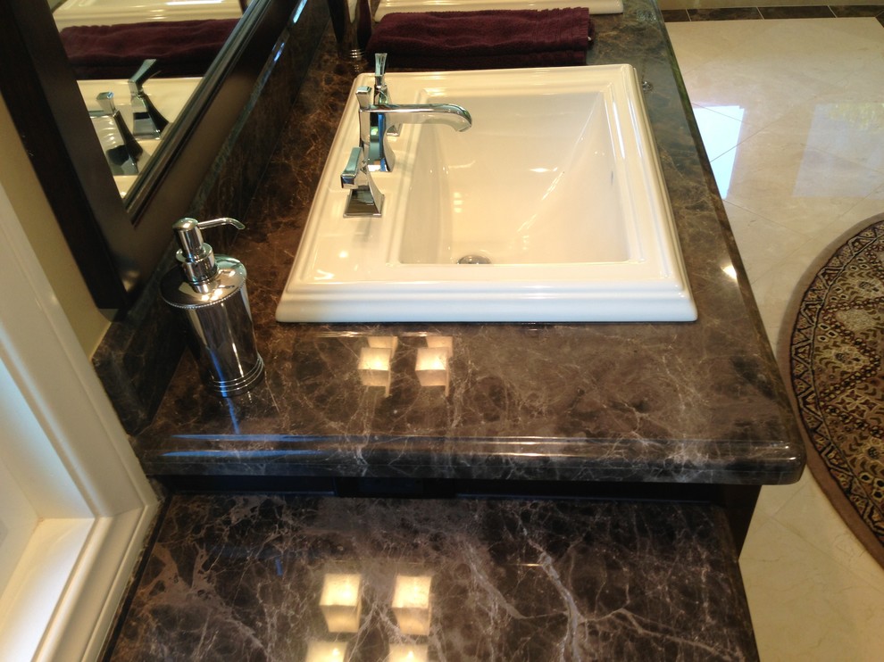 Emperador Dark Marble Bathroom Traditional with Awesome Bath Room Bathroom