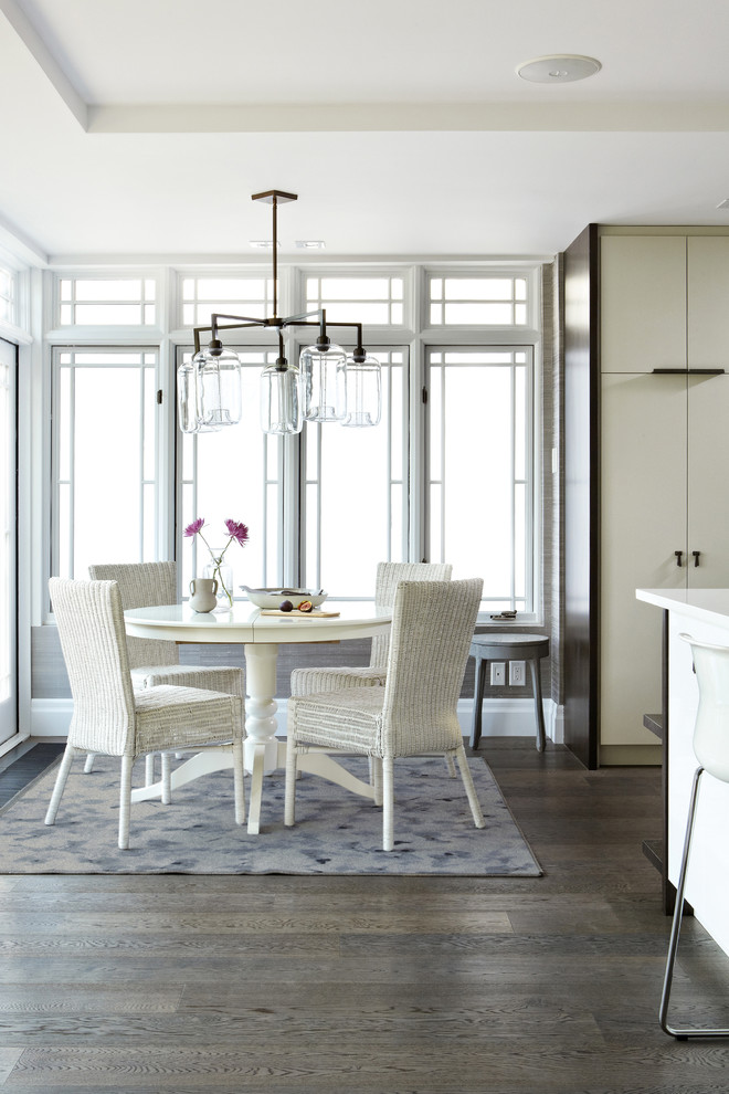 Engineered Hardwood Floors Kitchen Contemporary with Area Rug Breakfast Nook