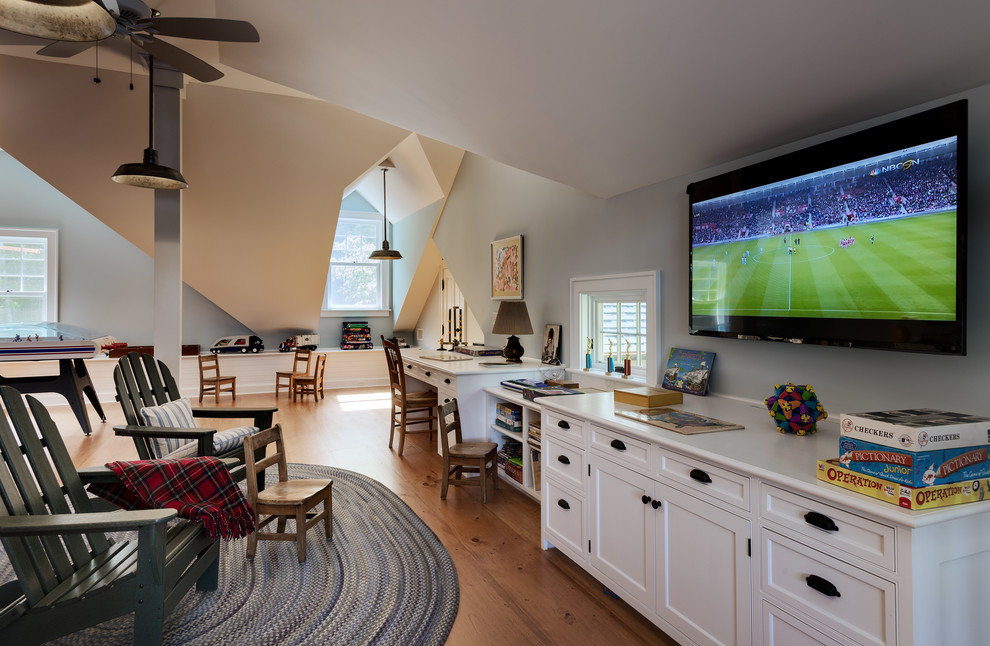 Entertainment Center Designs Family Room Traditional with Adirondack Chair Attic Playroom