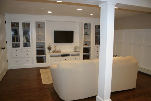 Entertainment Center Ikea Basement Traditional with Basement Renovation 