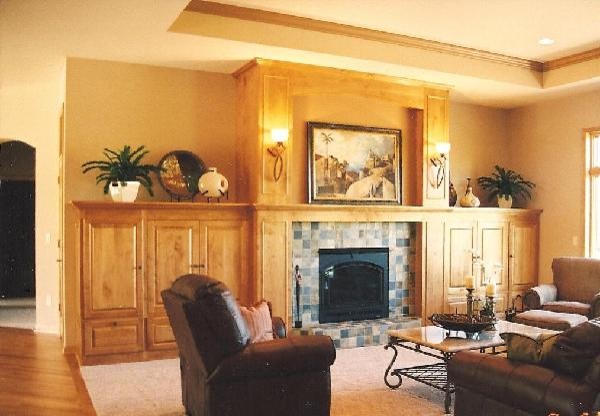 Entertainment Center with Desk Family Room Traditional with Custom Built Entertainment Center2