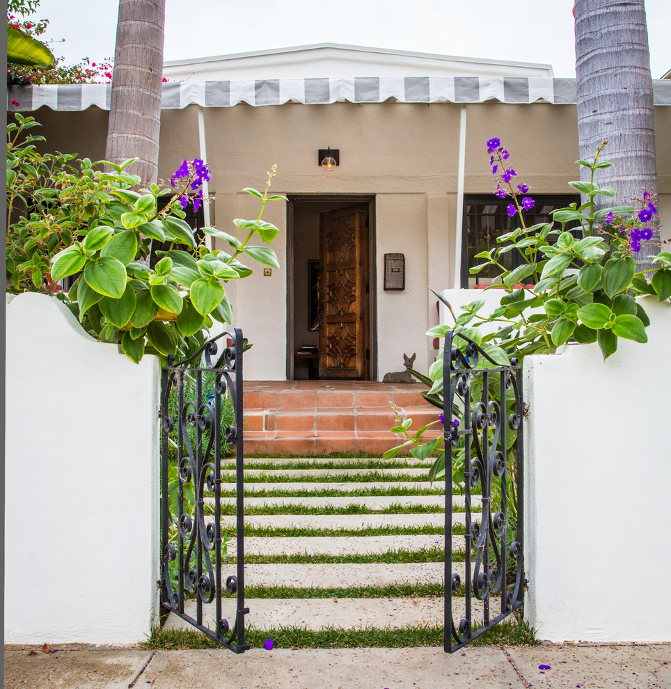 Entrance Gate Designs Entry Mediterranean with Concrete Paver Pathway Concrete
