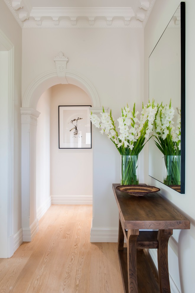 Entrance Hall Furniture Hall Contemporary with Arched Doorway Ceiling Cornice