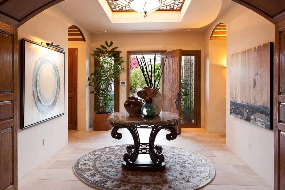 Entrance Table Decor Entry Mediterranean with Accessories Contemporary Art Entry