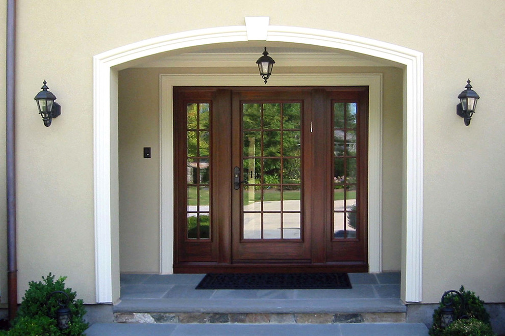 Entry Doors with Sidelights Entry Traditional with Arched Cover Entry Arched