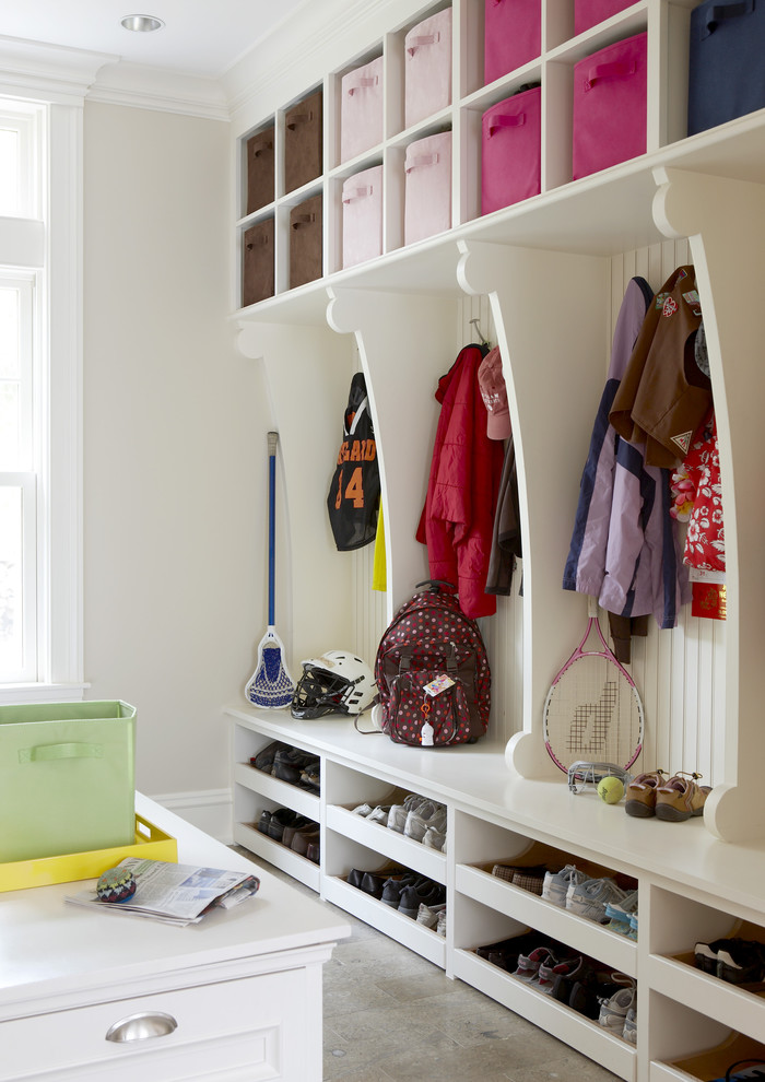 Entryway Shoe Bench Entry Traditional with Airy Backpack Storage Bead