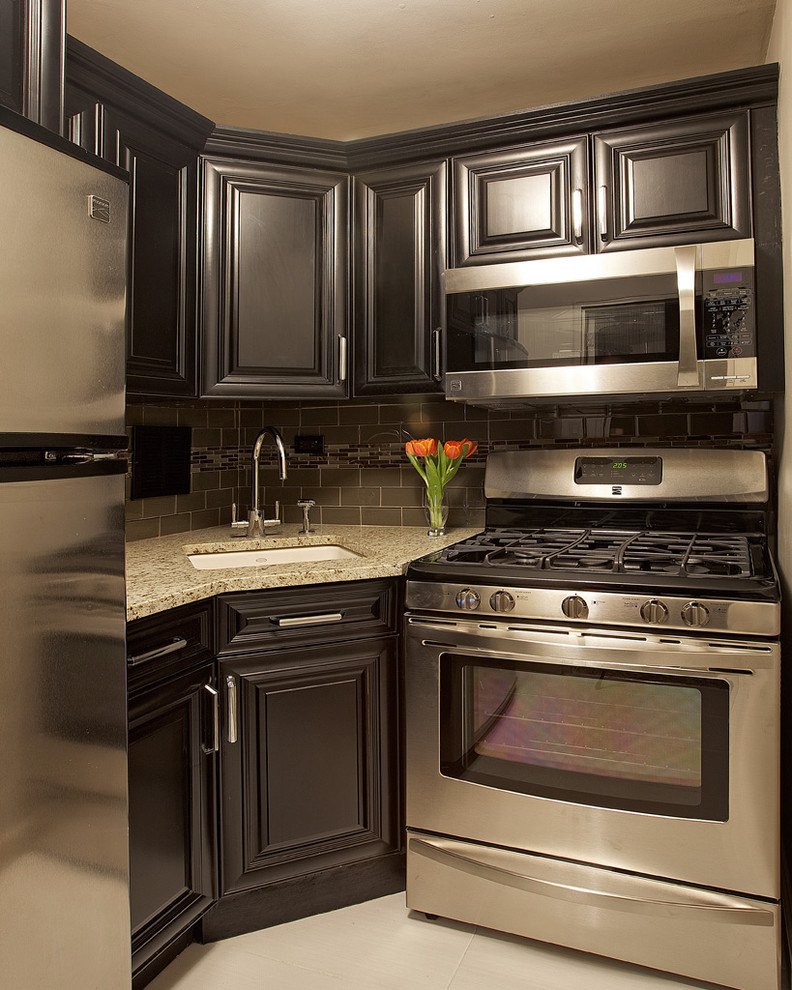 Espresso Cabinets Kitchen Kitchen Traditional with Dark Wood Cabinets Floral