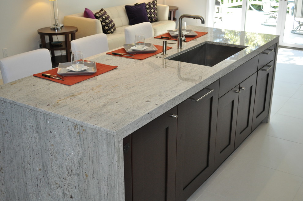 Espresso Cabinets with Granite Kitchen Modern with Columbia Frameless Cabinets Sacramento