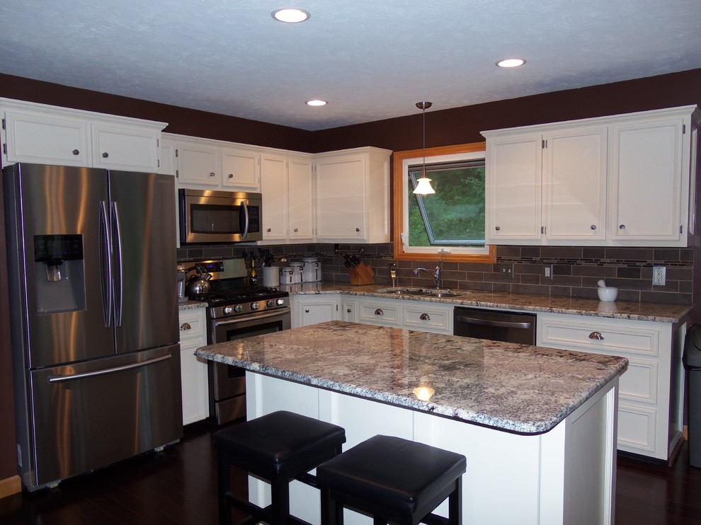 Espresso Wood Floors Kitchen Contemporary with Backsplash Espresso Wood Flooring1