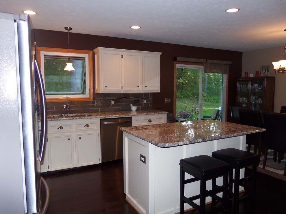 Espresso Wood Floors Kitchen Contemporary with Backsplash Espresso Wood Flooring2