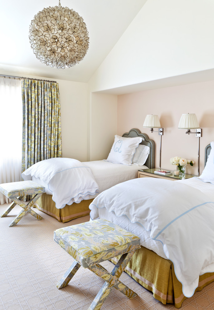 Euro Sham Covers Bedroom Contemporary with Capiz Chandelier Cathedral Ceiling