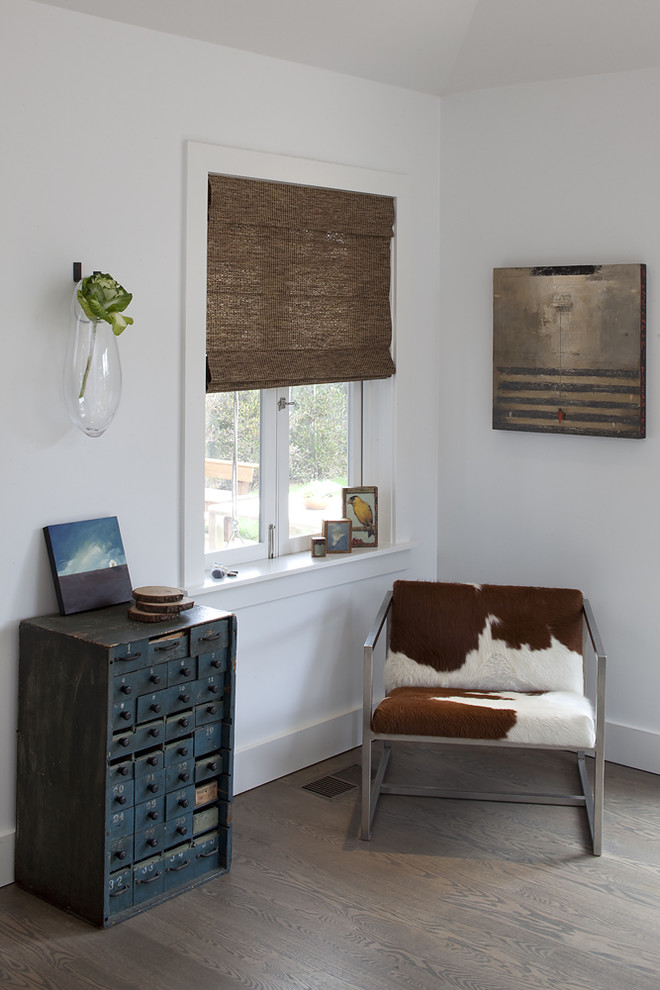 European Oak Flooring Bedroom Contemporary with Accent Chair Baseboards Casement