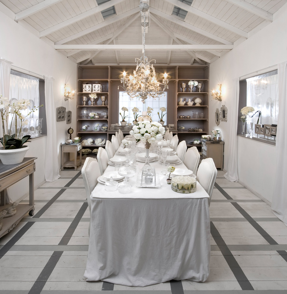 Expandable Dining Table Dining Room Eclectic with Beams Chandelier Exposed Ceiling