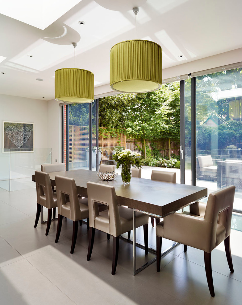 Extendable Dining Table Dining Room Contemporary with Beige Dining Chair Ceiling