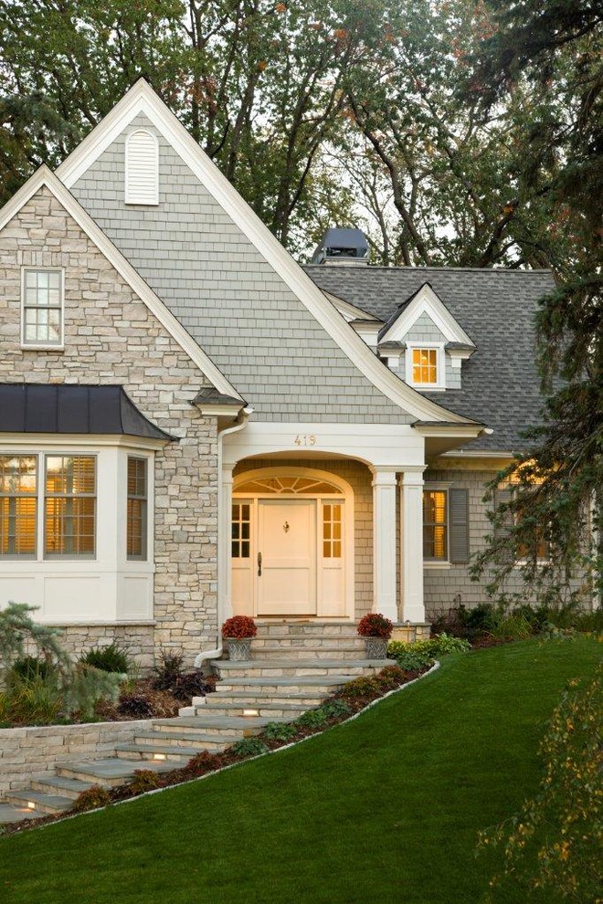 Exterior Color Schemes Exterior Traditional with Arched Window Bay Window