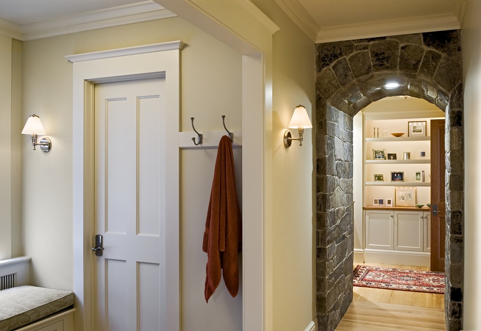Exterior Door Trim Ideas Hall Traditional with Arched Doorway Built In