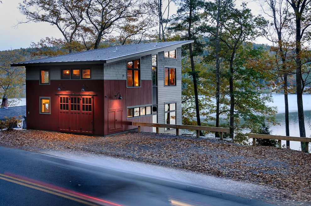 Exterior Home Designs Exterior Rustic with Barn Doors Cabin Fall