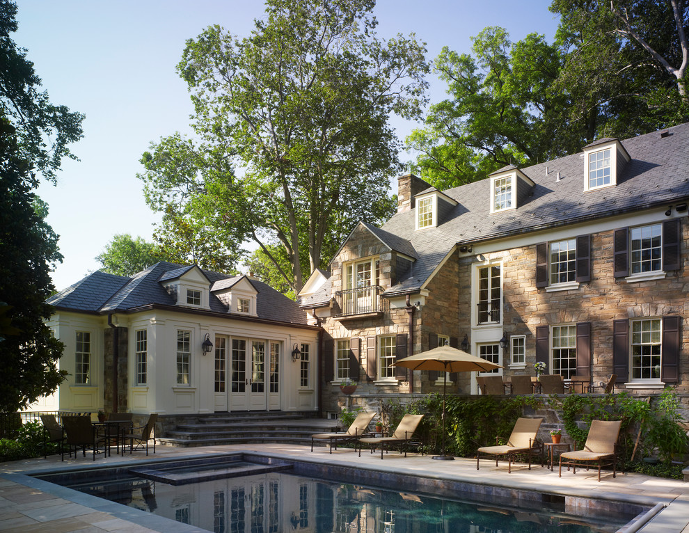 Exterior Home Ideas Exterior Traditional with Back Back Yard Black