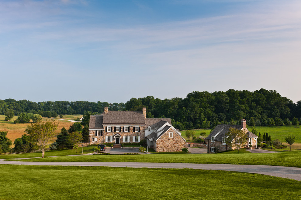 Exterior Home Ideas Exterior Traditional with Black Shutters Carriage House