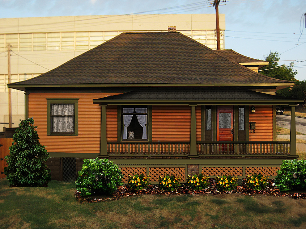 Exterior Paint Color Schemes Exterior Craftsman with Antique Balustrade Bungalow Exterior1