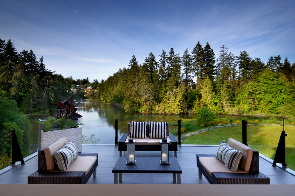 Exterior Trim Ideas Deck Contemporary with Candle Deck Evergreens Glass
