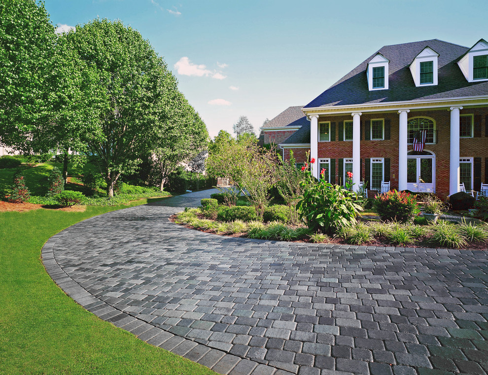 Exterior Trim Ideas Exterior Traditional with Classy Driveway Colonial Driveway