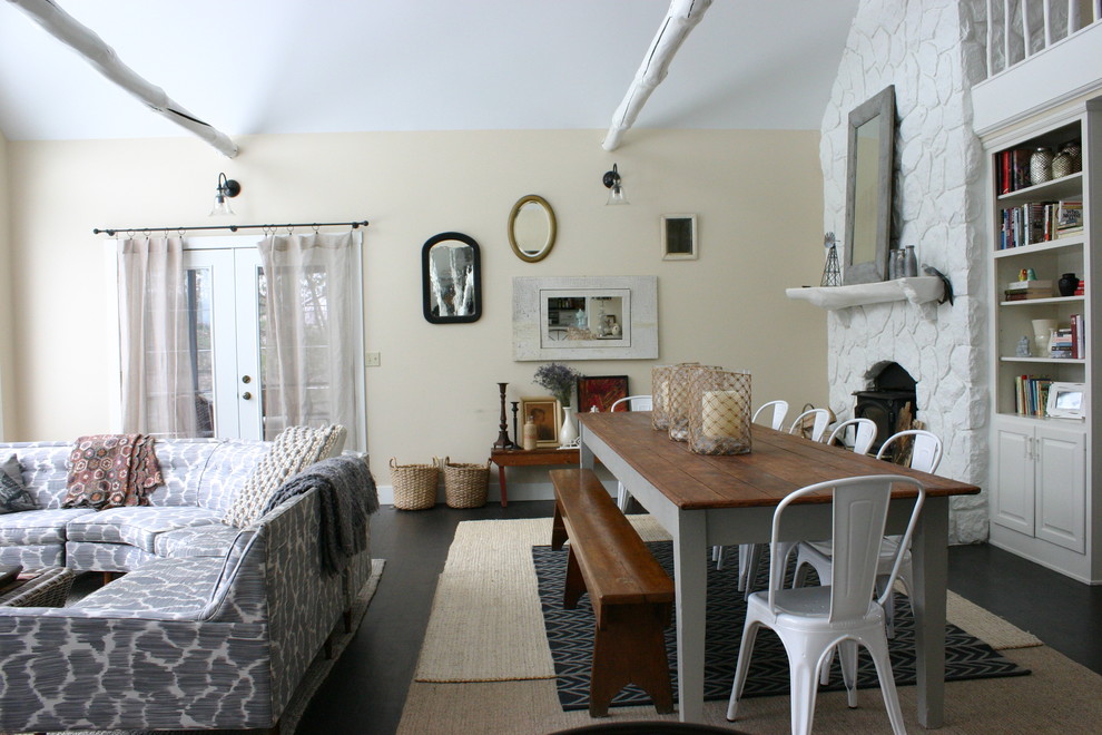 Extra Long Dining Room Tables Dining Room Farmhouse with Bench Eclectic Farm Table