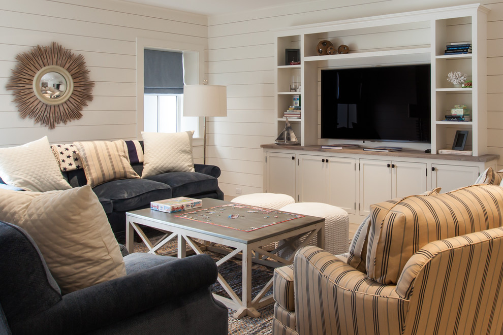 Family Room Furniture Layout Basement Beach with Beach Cottage Blue Couch