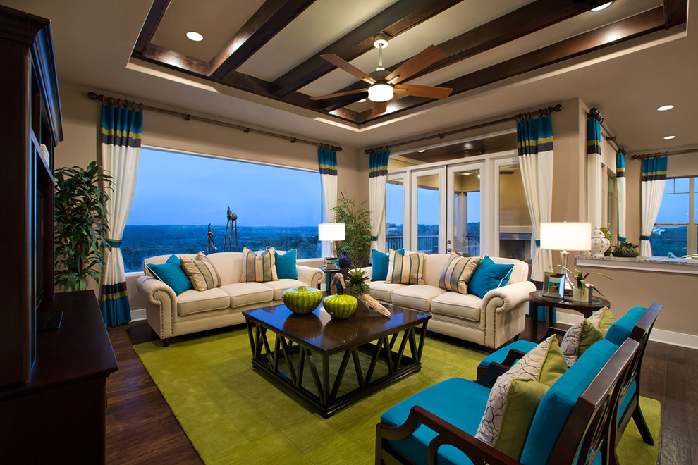 Family Room Furniture Layout Living Room Traditional with Beams Blue Ceiling Beams