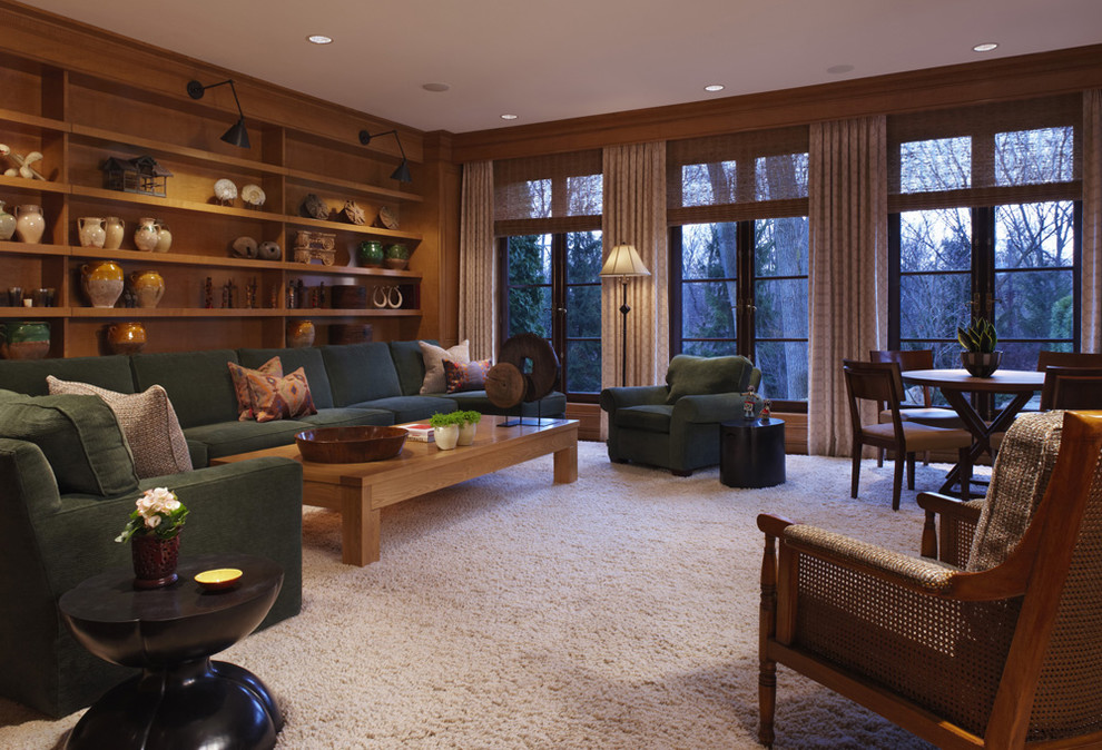 Family Room Window Treatments Family Room Traditional with Bookshelves Built Ins Cane