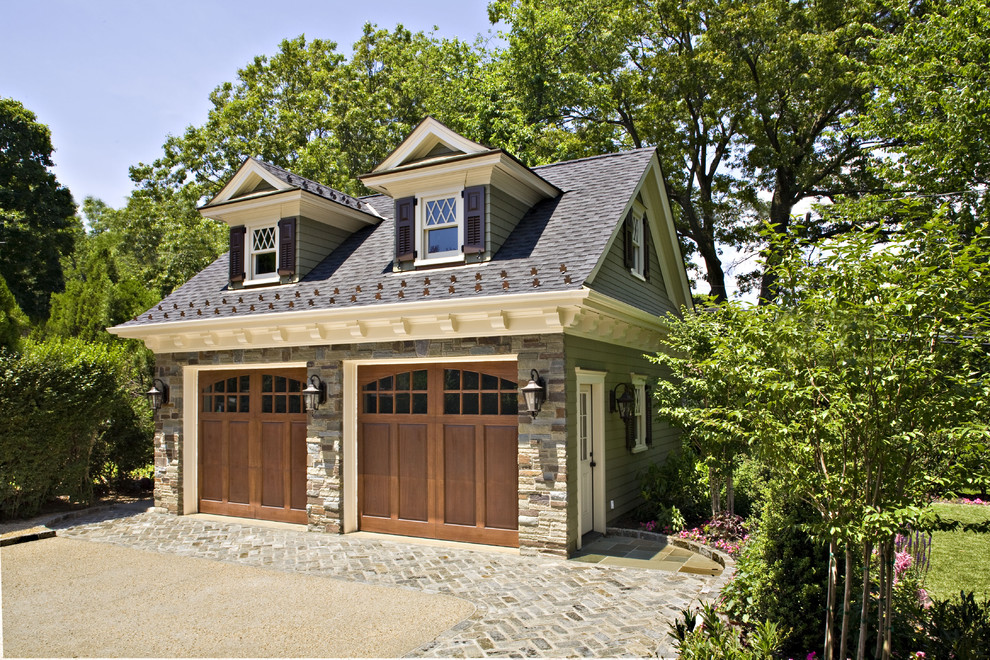 Fancy Garage Doors Garage and Shed Traditional with Brick Paving Carriage House
