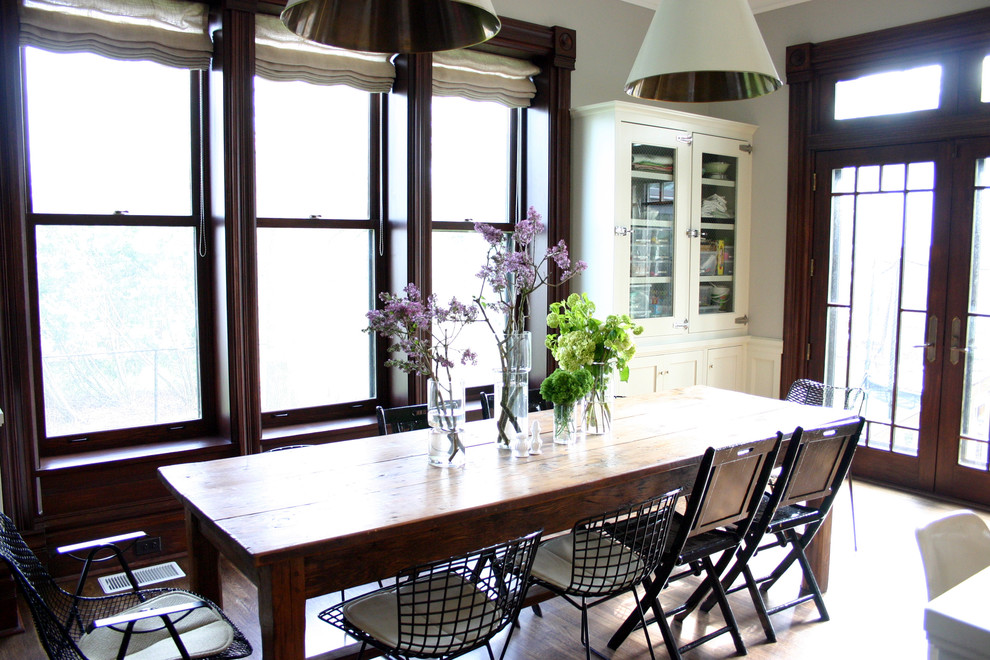 Farmhouse Dining Sets Kitchen Traditional with Bertoia Bureau Dining Area