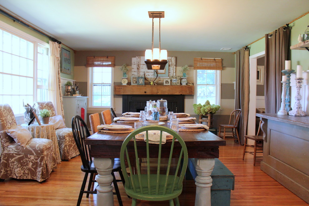 Farmhouse Dining Tables Dining Room Farmhouse with Antlers Blue Dining Bench