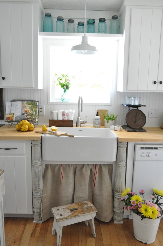 Farmhouse Kitchen Faucet Kitchen Farmhouse with Ball Jars Butcher Block