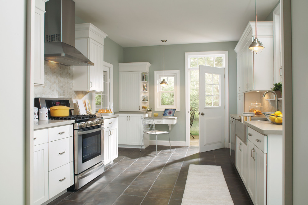 Farmhouse Pendant Light Kitchen Traditional with Beige Tile Backsplash Crown