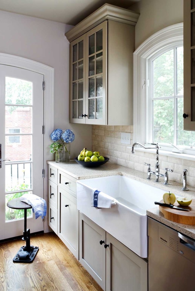 Farmhouse Sink Faucet Kitchen Traditional with Arched Door Arched Window
