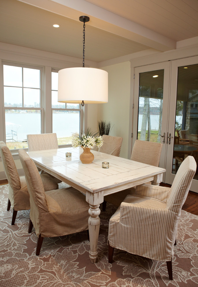 Farmhouse Table Chairs Dining Room Beach with None 