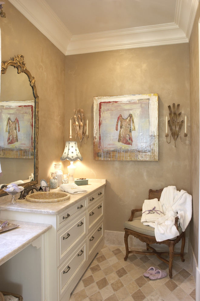 Faux Painting Cabinets Bathroom Traditional with Bathroom Mirror Beige Wall