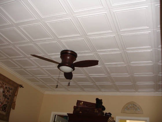 Faux Tin Ceiling Tiles Spaces with None 
