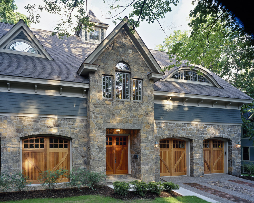 Faux Wood Garage Doors Exterior Traditional with Carriage Door Cupola Dormer