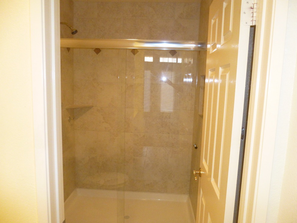 Fiberglass Shower Pan Spaces Modern with None 