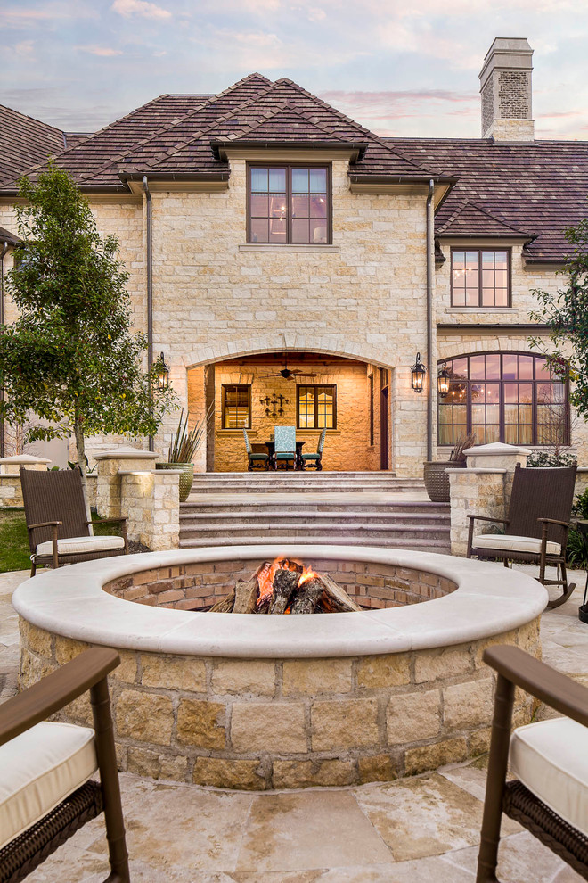 Fire Pit Stones Patio Traditional with Arch Entry Arch Window