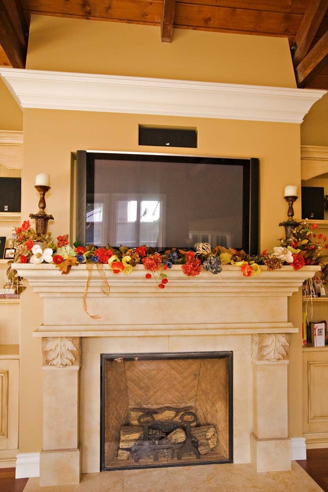 Fire Place Surrounds Living Room Traditional with Atherton Award Winning Contractor Bay