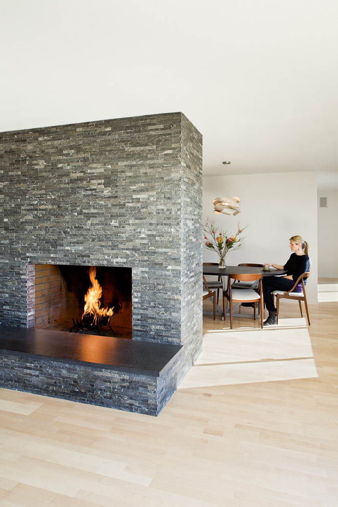 Fireplace Hearth Stone Dining Room Modern with Ceiling Lighting Fireplace Hearth