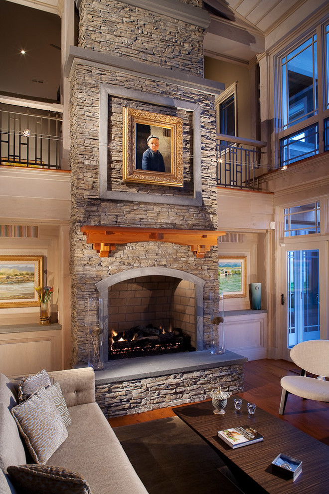 Fireplace Ideas Stone Living Room Traditional with Fireplace Gilded Frame Glass